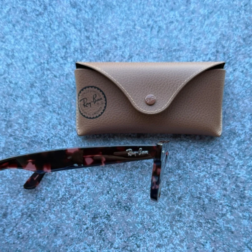 Ray-Ban Classic Tortoise Sunglasses with Brown Case rb2242 wayfarer oval - Picture 4 of 5